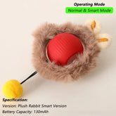 Interactive Ball Automatic Rolling Faux Tail Rechargeable