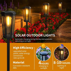 Solar Walkway Led Filament Warm Lamp For Lights Yard Outdoor Lamps