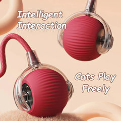 Interactive Ball Automatic Rolling Faux Tail Rechargeable