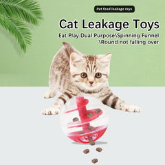 Cat Leak Eat Spiral Ball Educational Toys Resistant Bite Training