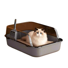 Cats Toilet Cat Litter Box Semi-enclosed High Side Splash proof